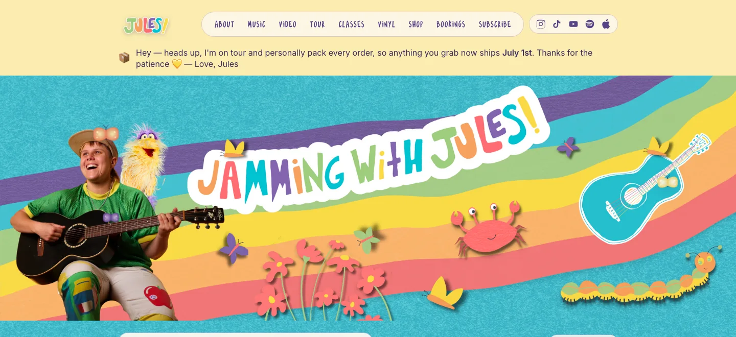 Jules! — A Music Brand Kids Actually Watch